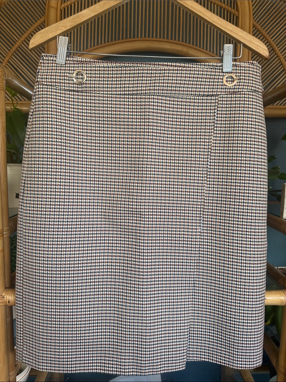 H&M Houndstooth Pencil Skirt - Black & Cream